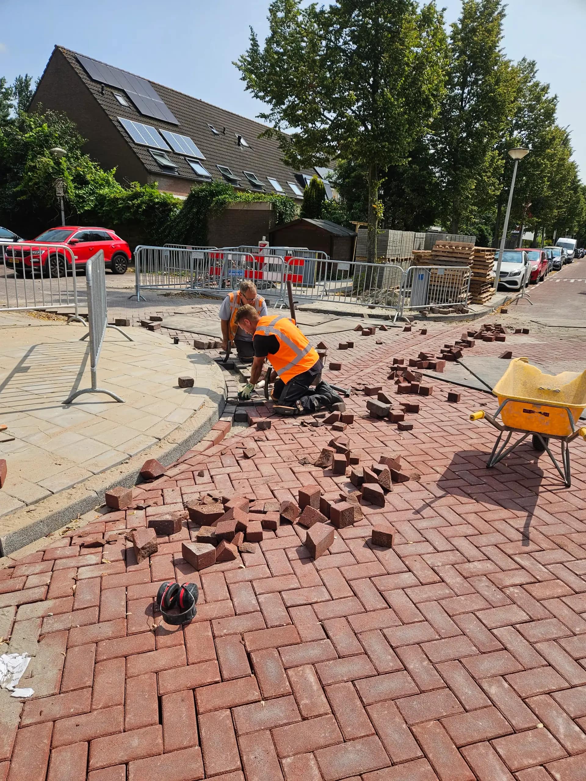 Terras bestrating project in Noord-Holland
